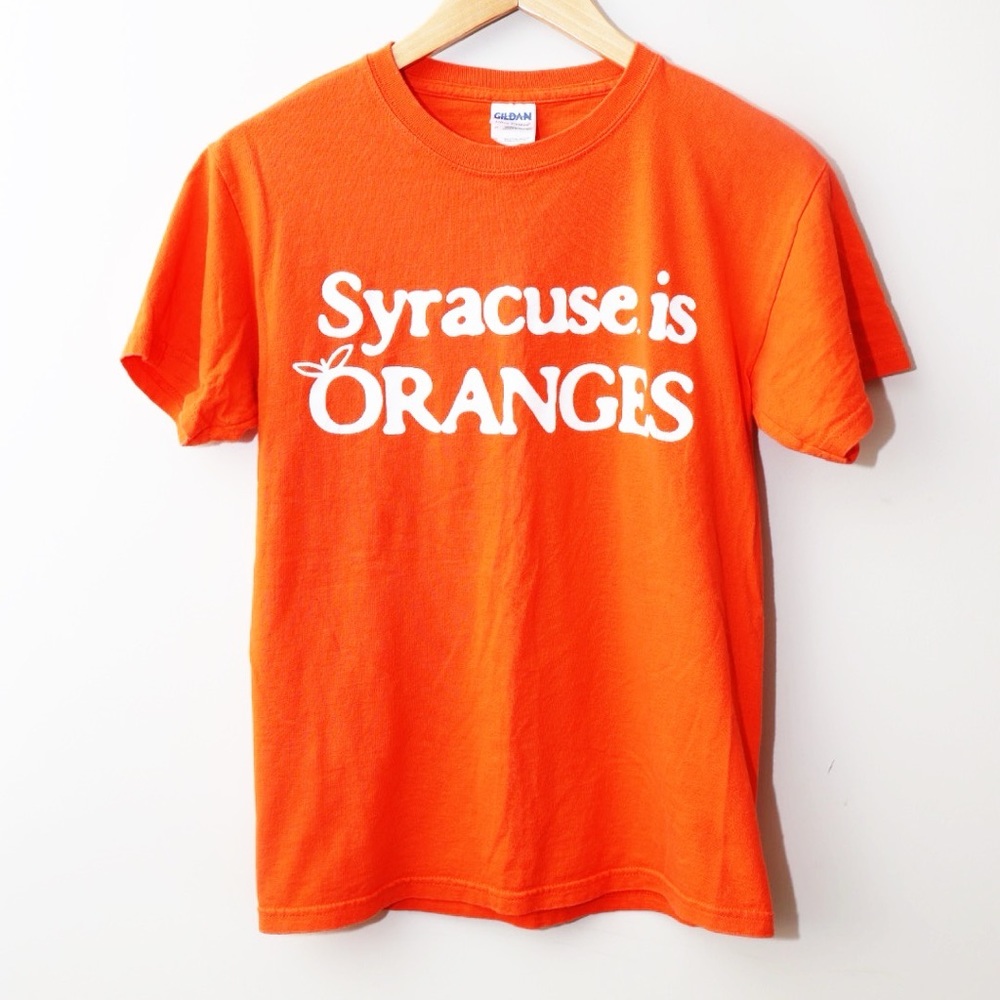 “Syracuse is Oranges” orange tee t shirt size small cotton